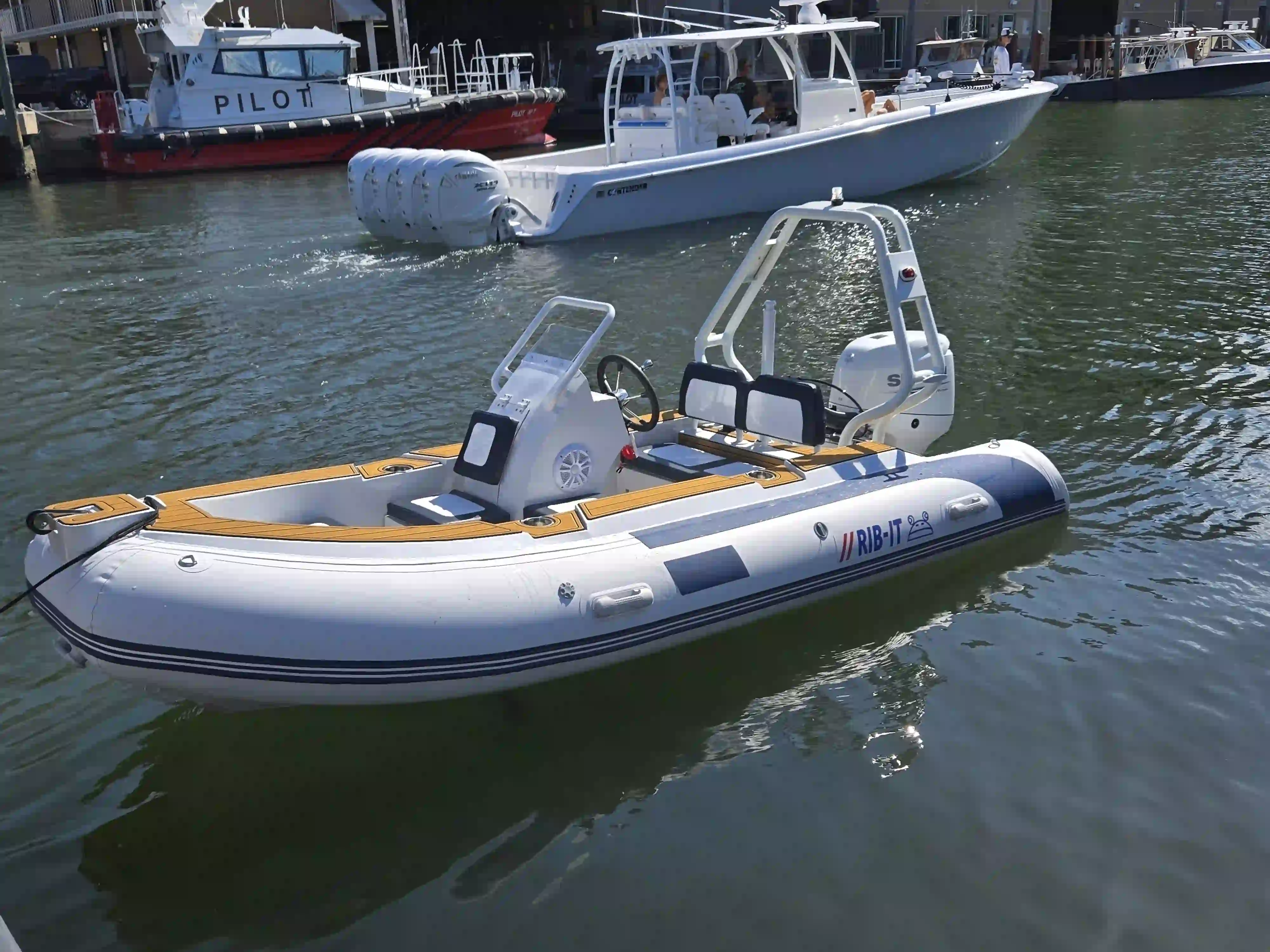 Rib-It boat on the water